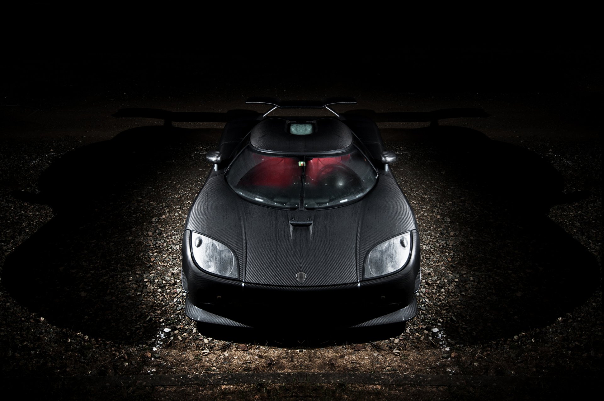 koenigsegg ccxr edizione di carbonio supercar notte anteriore in carbonio anteriore