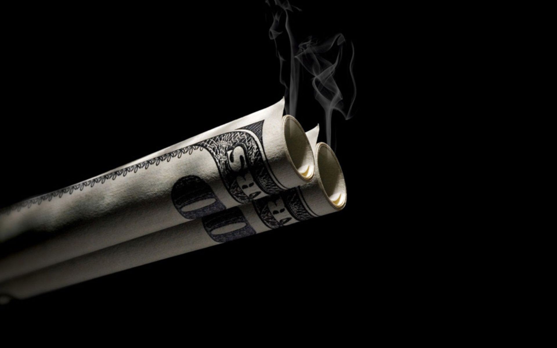 the bucks shotgun minimalism sed ric money creative black and white smoke background tube black dollar currency