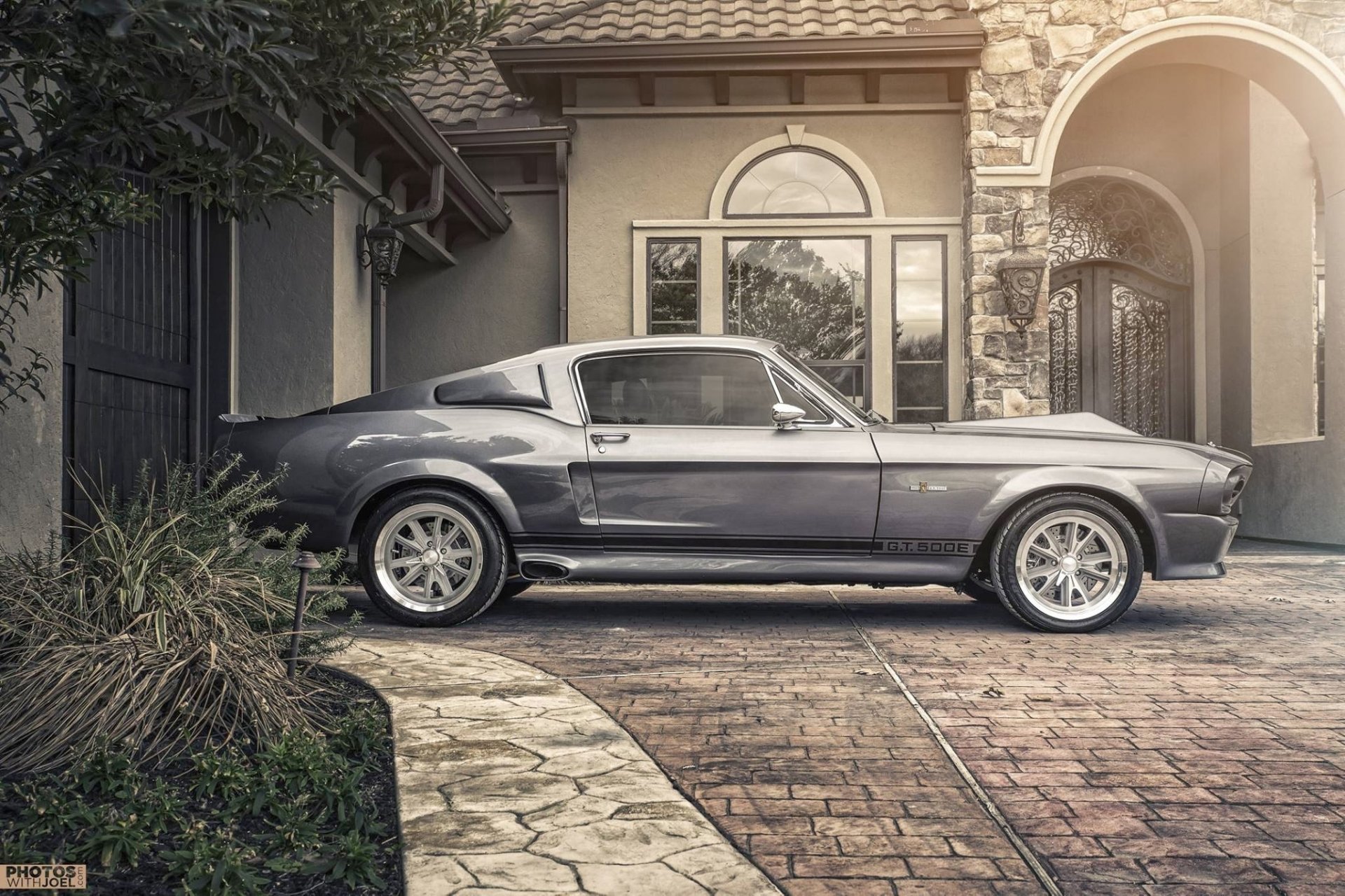 ford shelby gt 500 eleanor plata coche del músculo lado coche del músculo plata