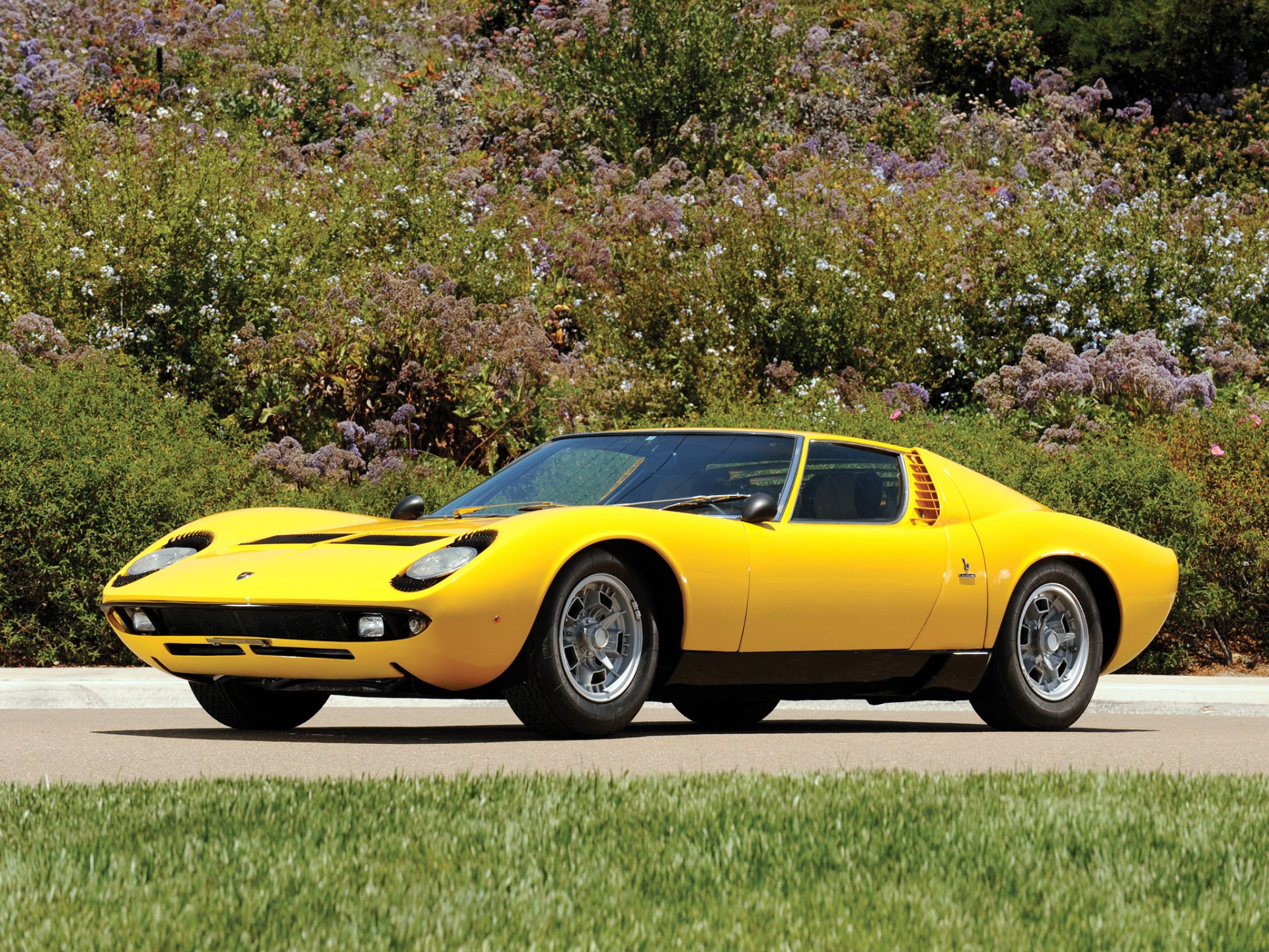 lamborghini miura p400 s leyenda clásico auto amarillo 1969