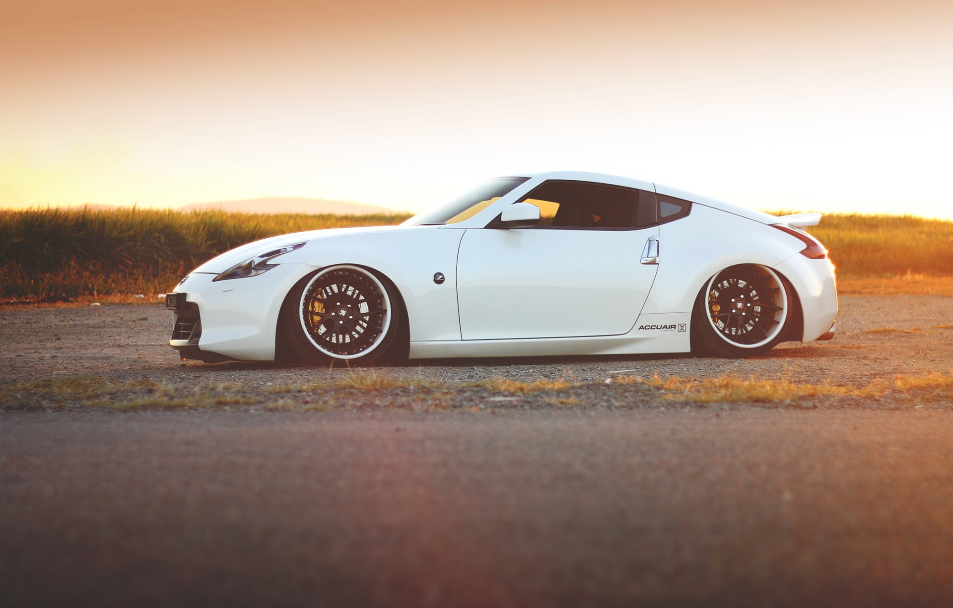 nissan 370z car tuning stance white avtooboi nissan