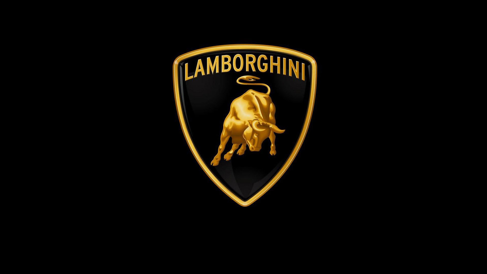 marka lamborghini producent minimalizm odznaka tło byk emblemat logo firma czarnyfon odznaka