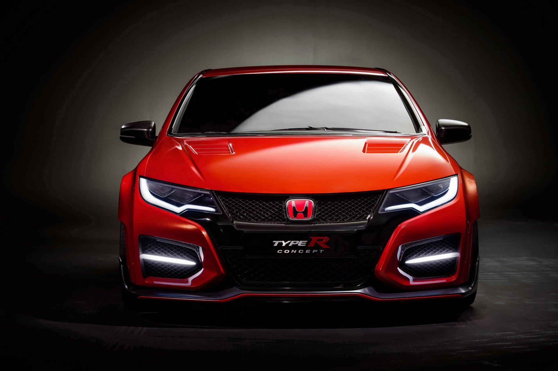 honda civic type r pomarańczowy samochód