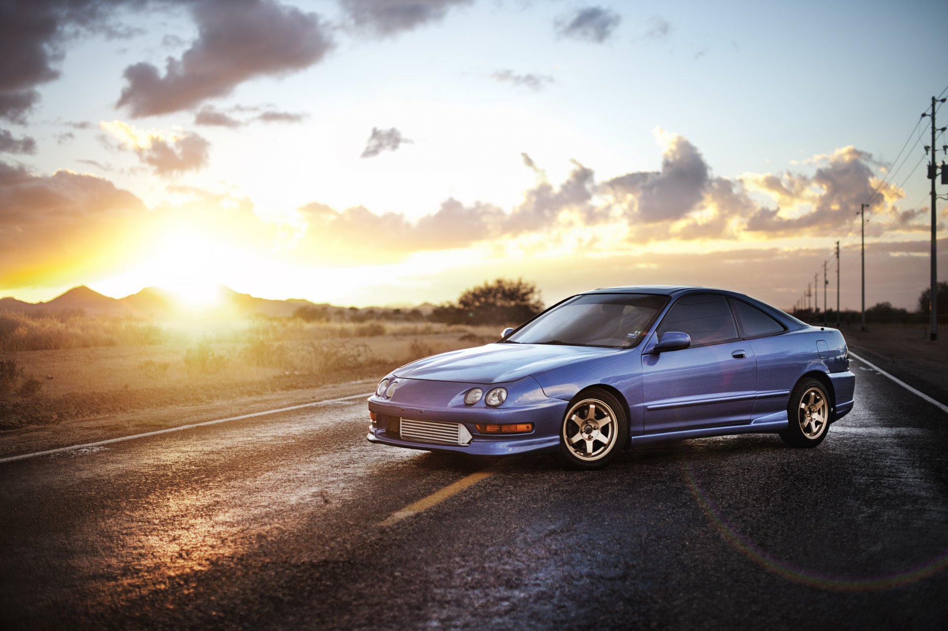 honda acura integra sedán azul honda acura cielo