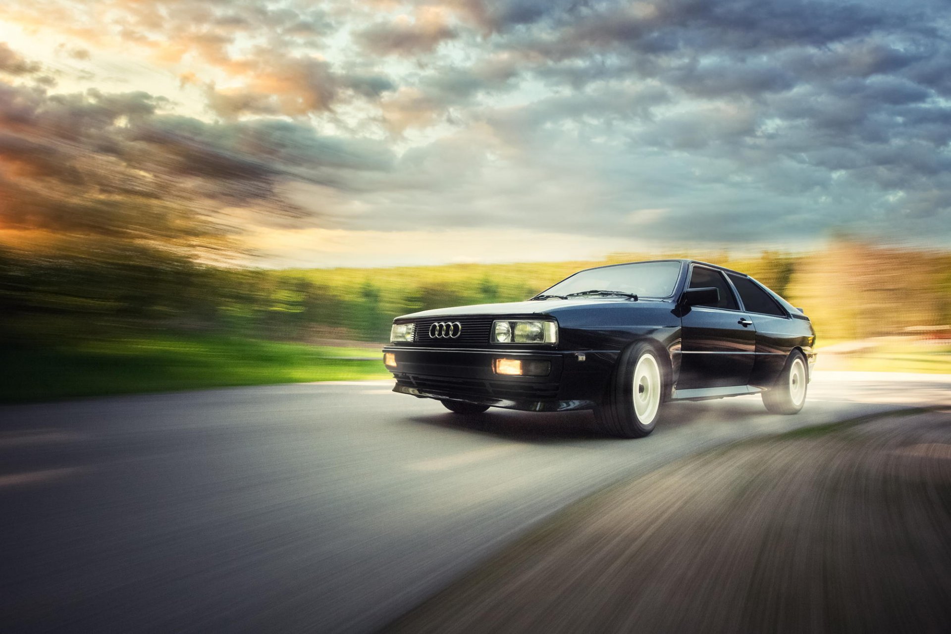 audi coupe urquattro quattro czarny werner burgstaller audi quattro