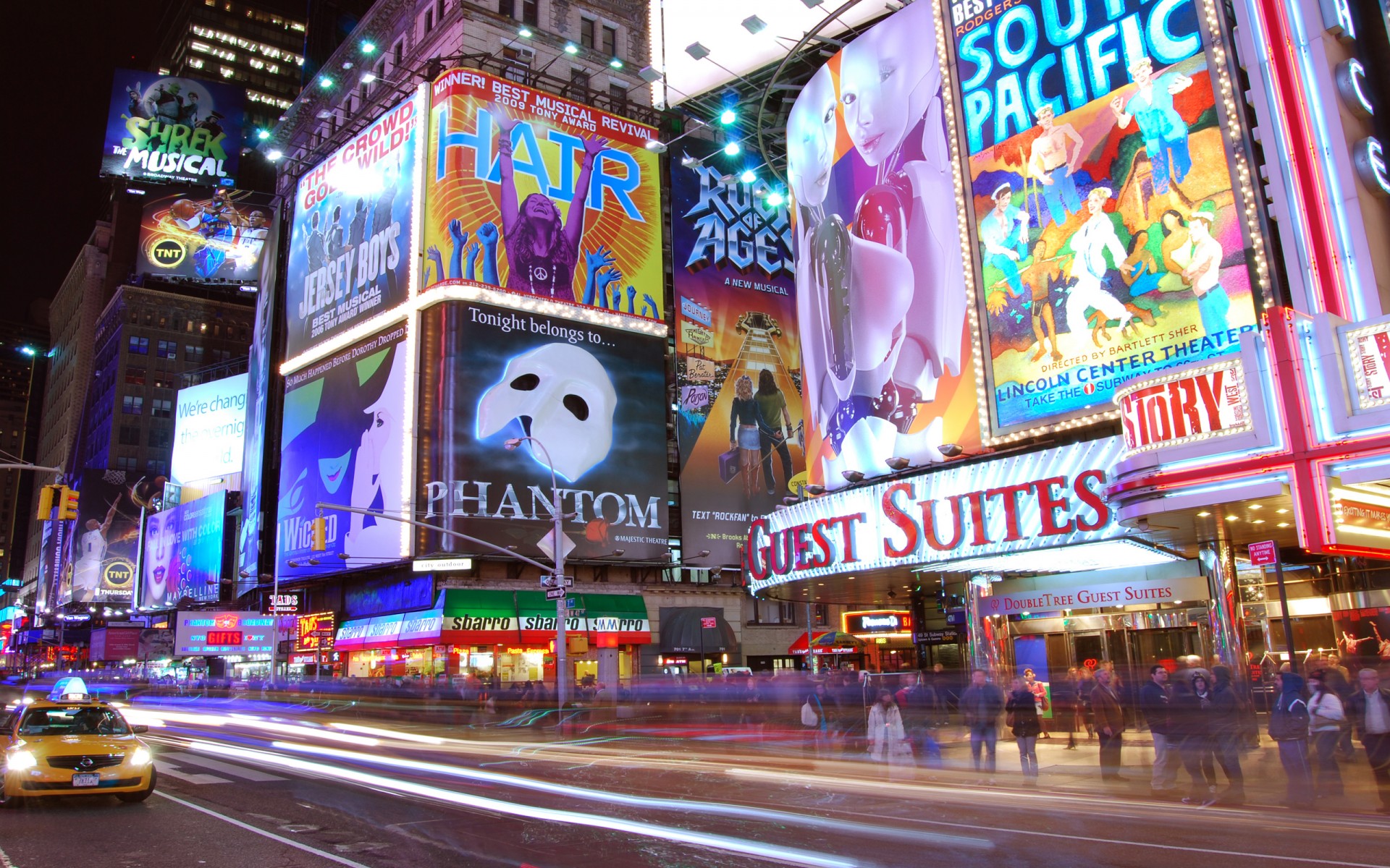 times square new york night lights advertising