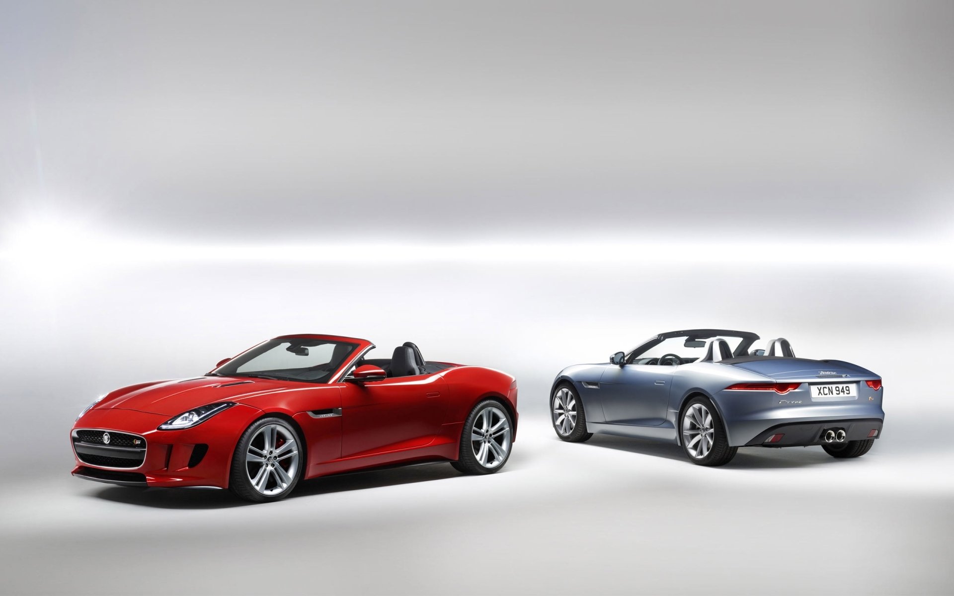 jaguar f-type jaguar f-type roadster przód widok z tyłu czerwony srebrny tło