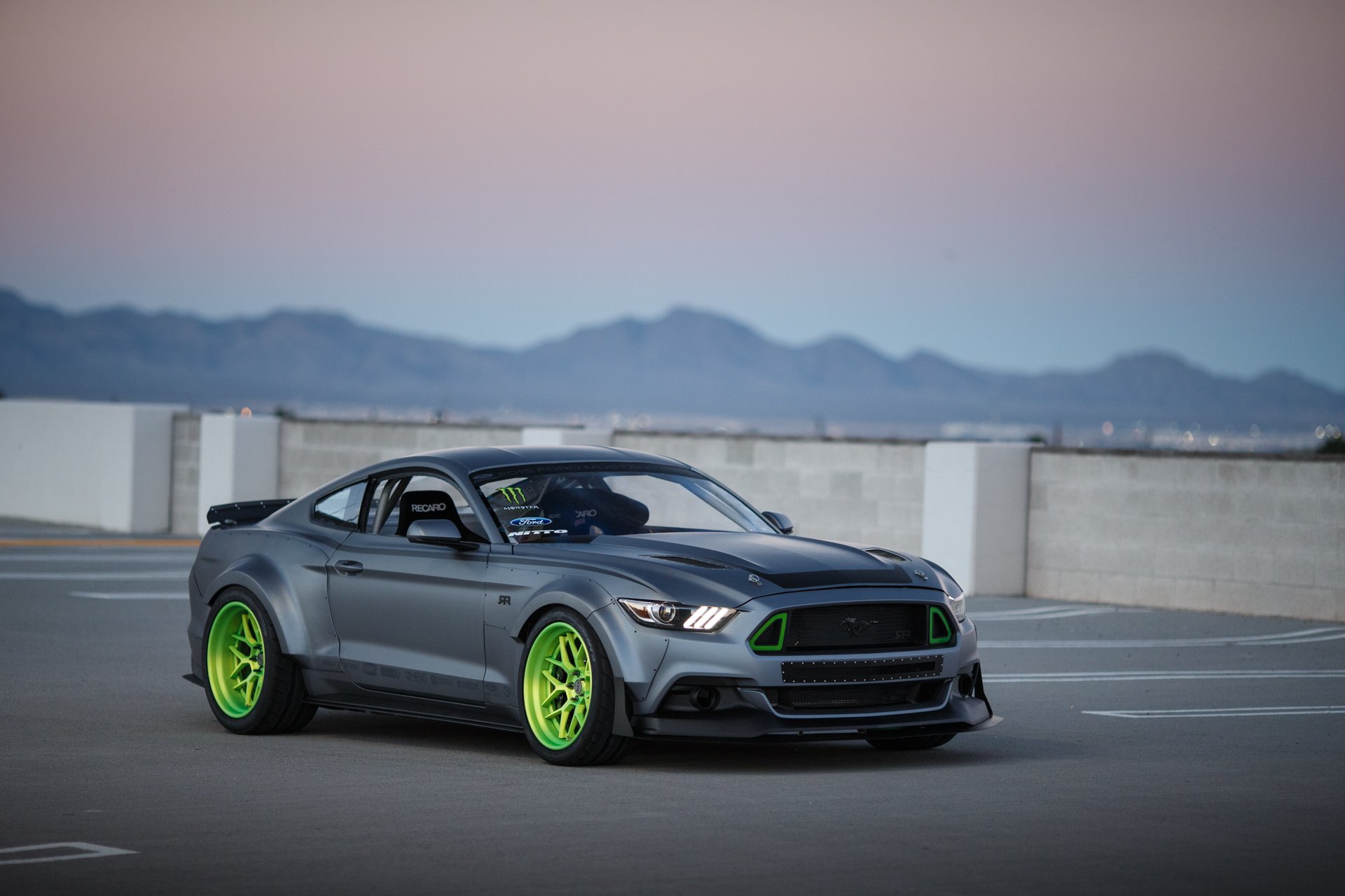 ford mustang 2015 rtr vert roues avant monster energy