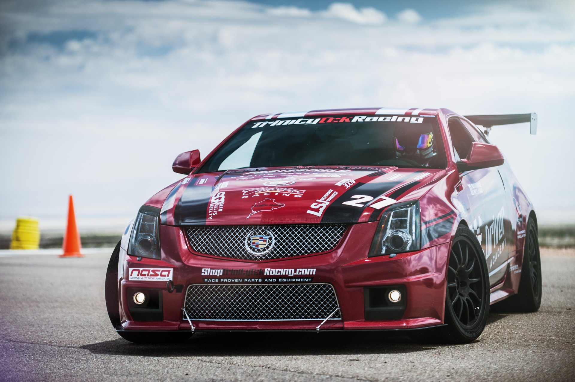 cadillac cts-v czerwone sportowe