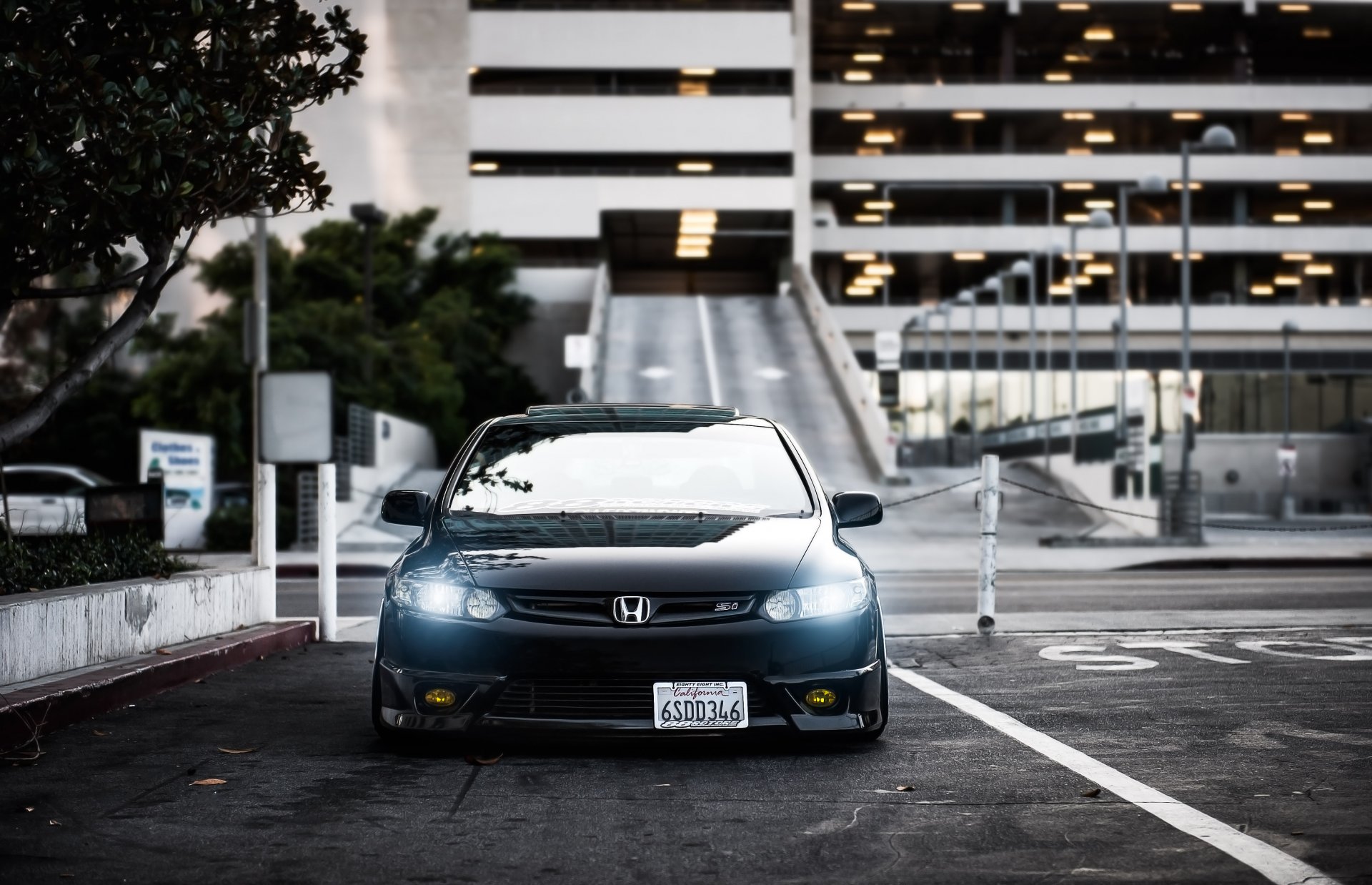 honda civic si schwarz vorne position honda sivik