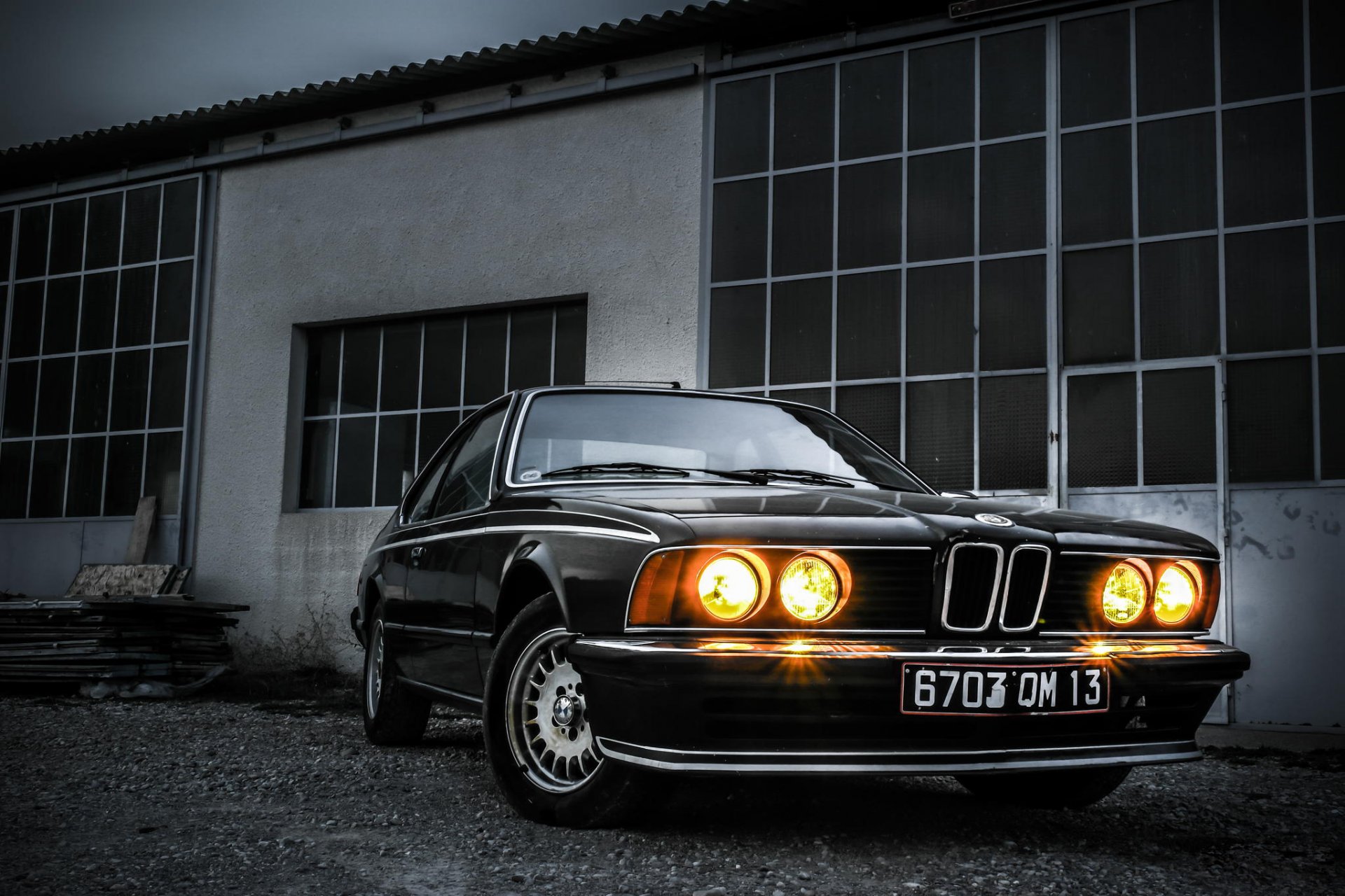 bmw 635i e24 negro coche clásico