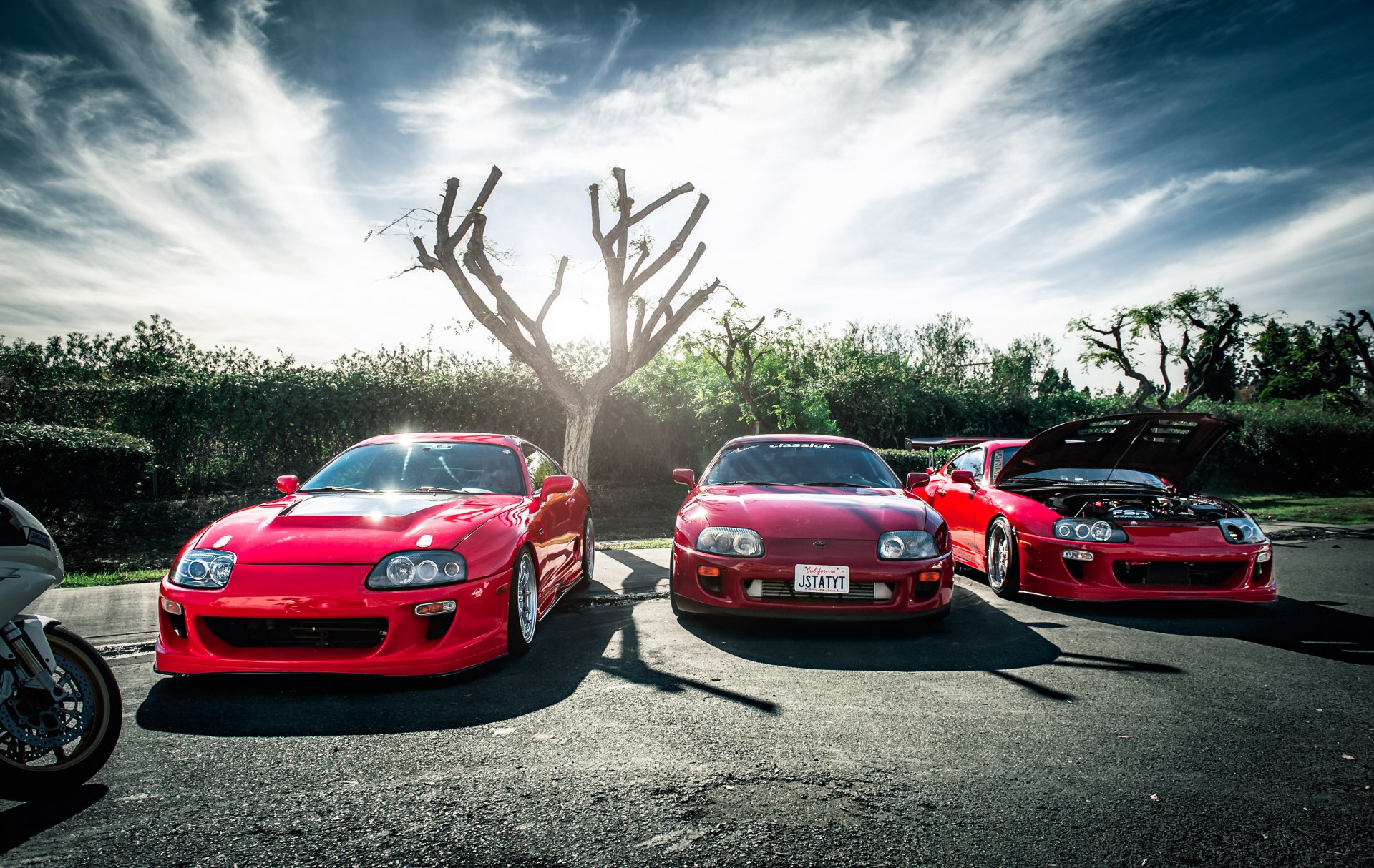 toyota oben rot tuning toyota supra trio