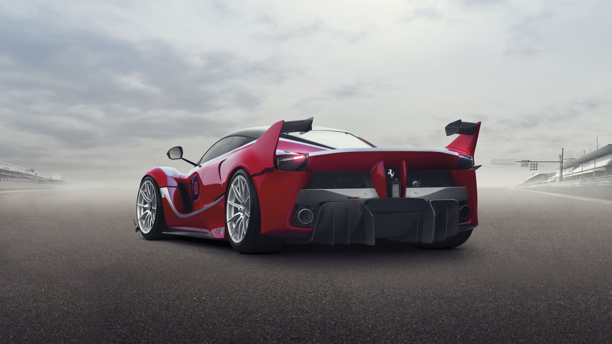 ferrari fxx zu ferrari supersportwagen rückansicht hintergrund