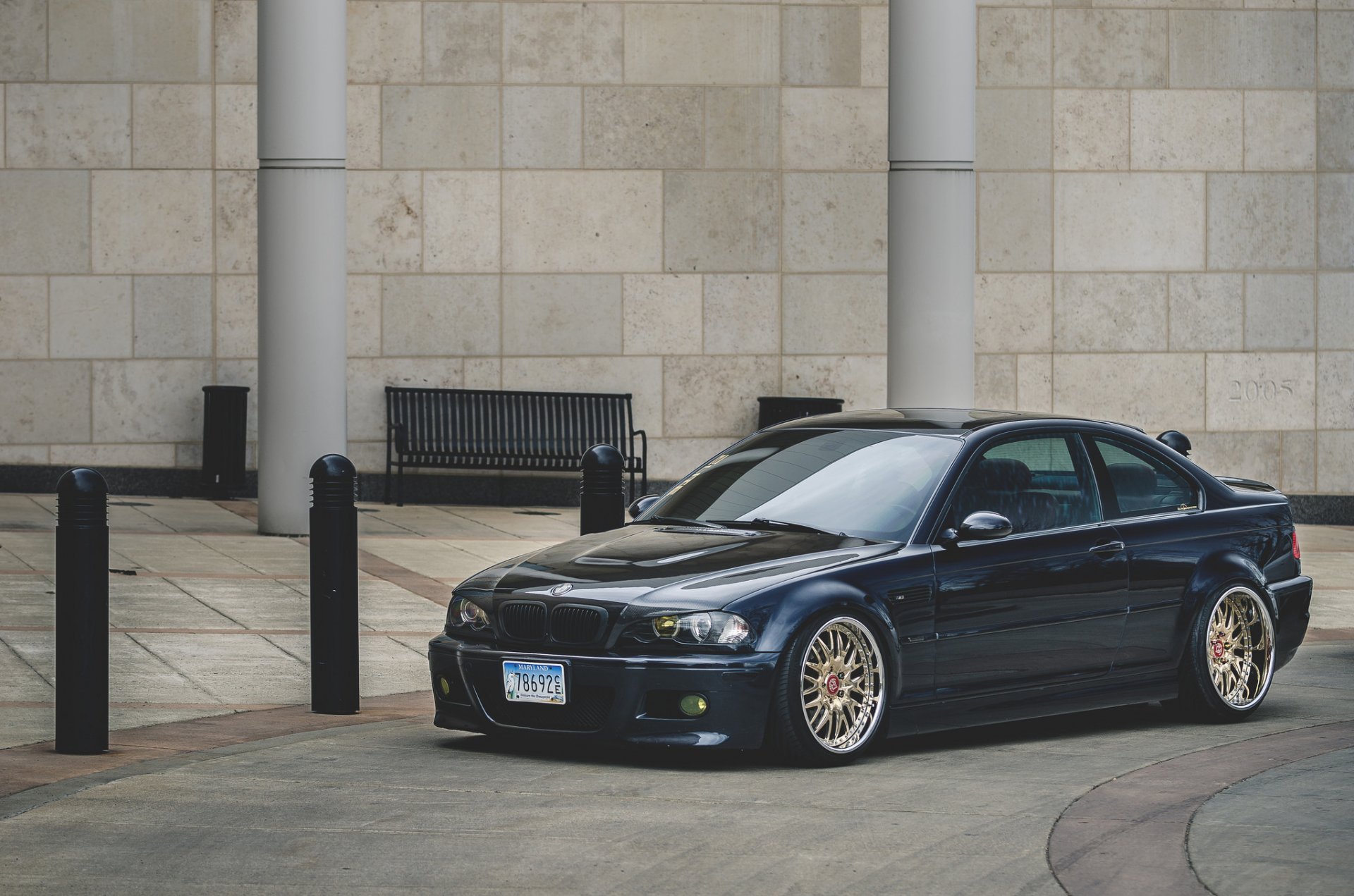 bmw m3 e46 noir position jantes tuning