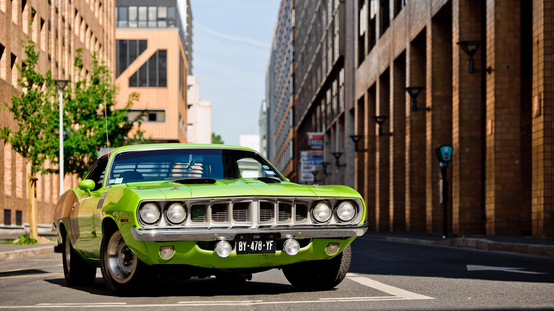 plymouth barracuda verde 1971