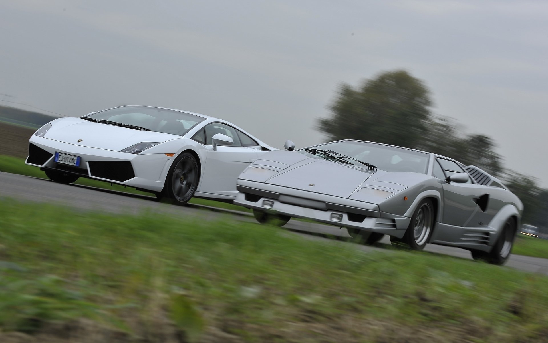 lamborghini countach i gallardo lamborghini countach gallardo supercars przód tło