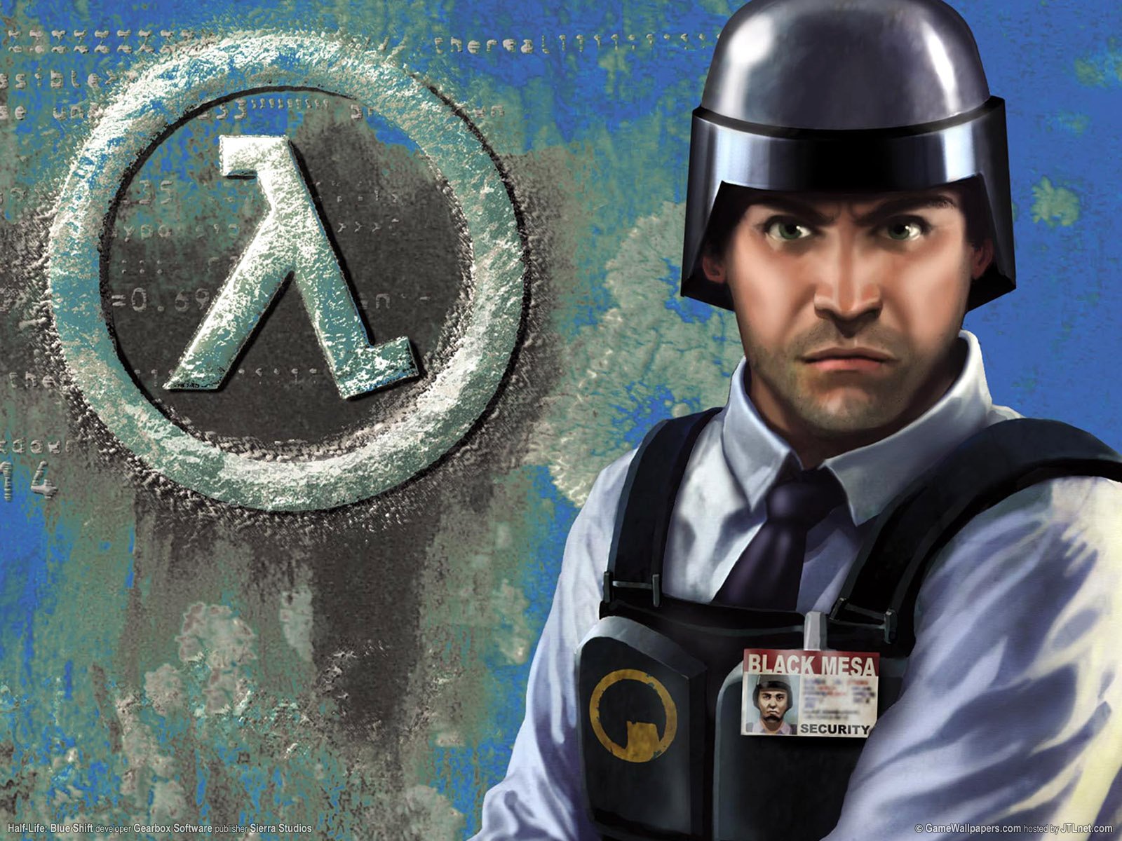 half-life blue shift black mesa barney calhoun guardia di sicurezza badge half-life lambda sfondo texture ragazzo casco casco distintivo cravatta logo uomini emblemi faccia