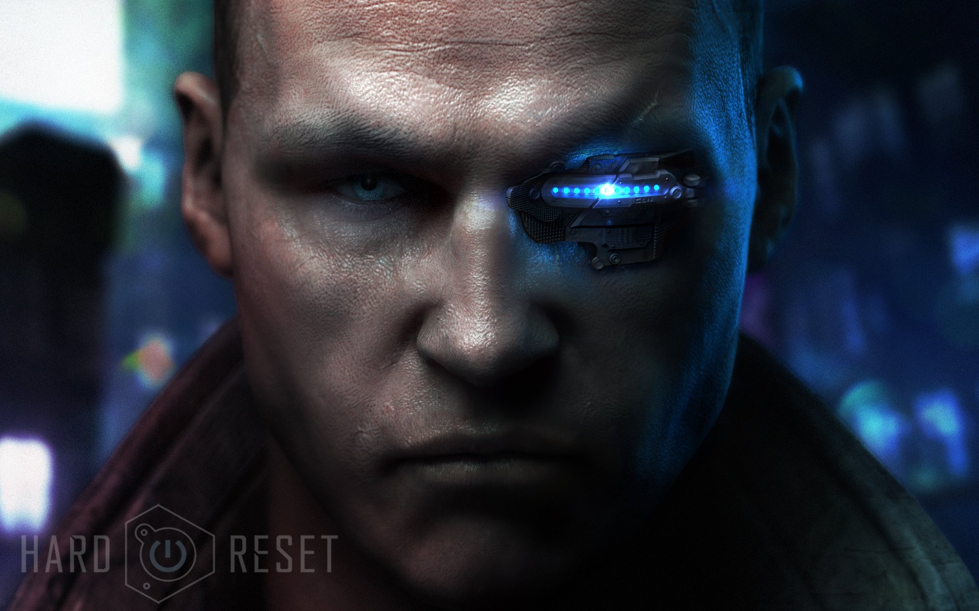 hard reset cyberpunk fiction cyber industrial cyborgs androids eyes fire