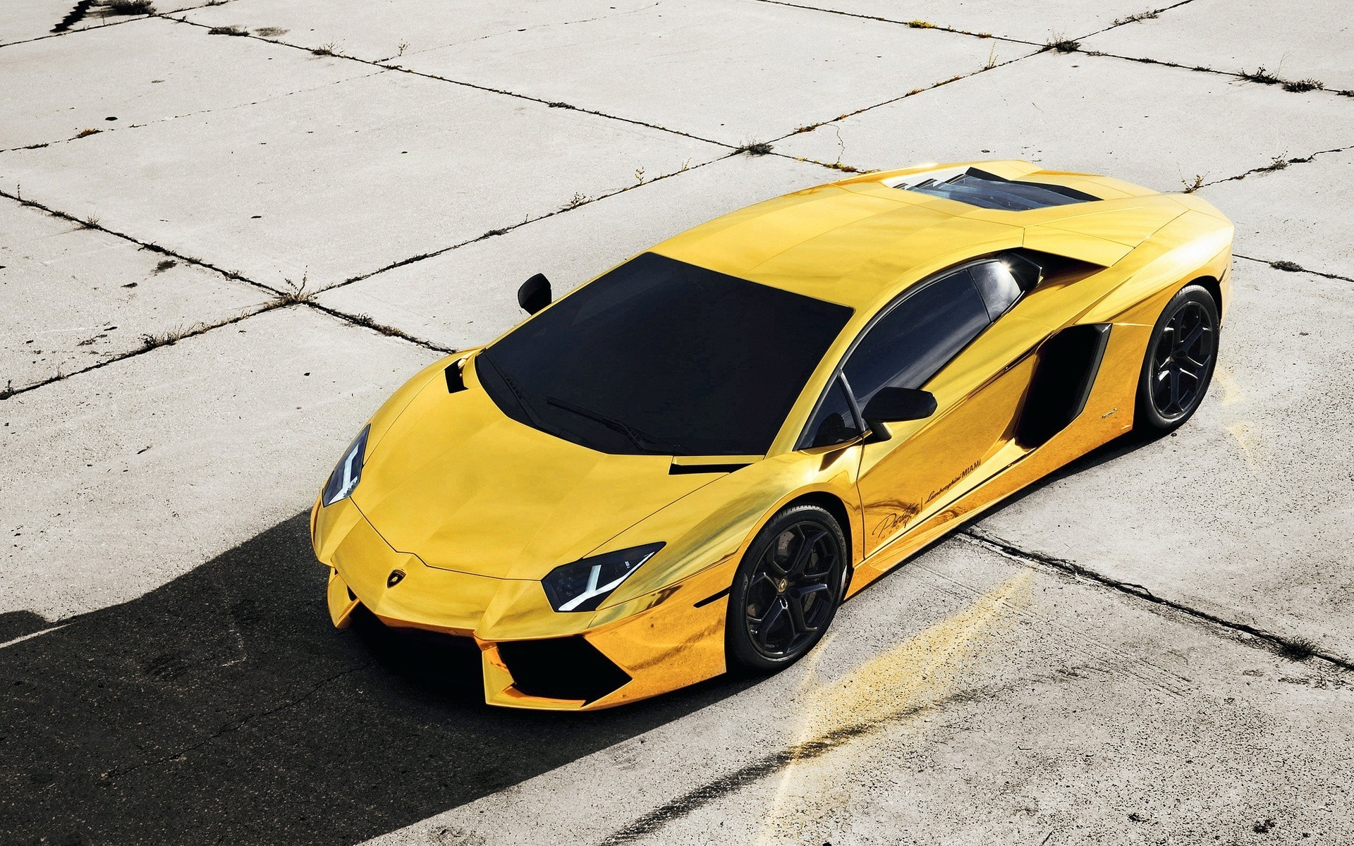 gold tuning lamborghini aventador sportwagen auto autos