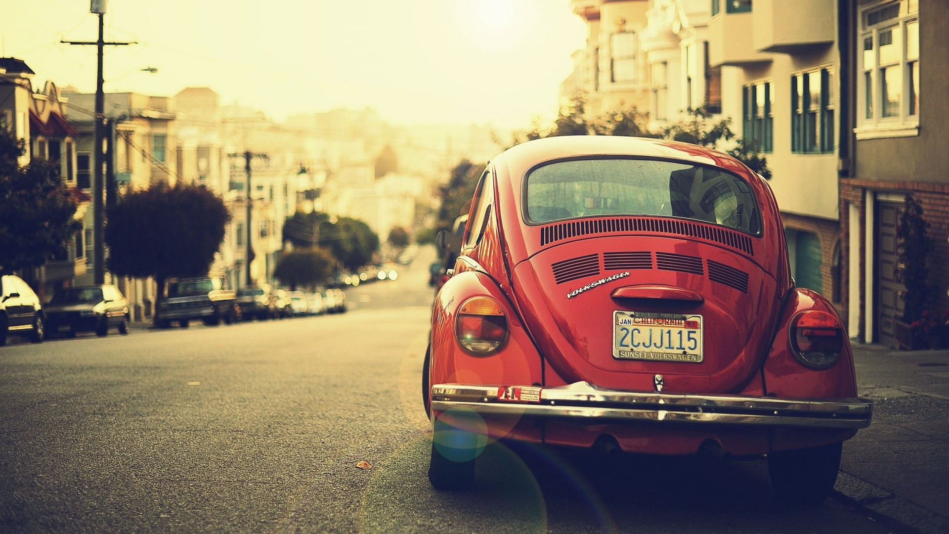 escarabajo coche rojo volkswagen