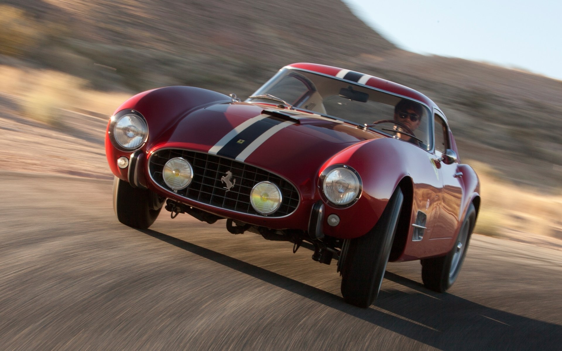 ferrari 250 gt tour de francia 14 persianas scaglietti berlinetta 1957 ferrari rojo frente clásico hermoso coche giro fondo