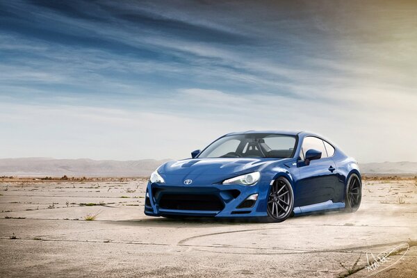 Tayota sports car in the desert during the day