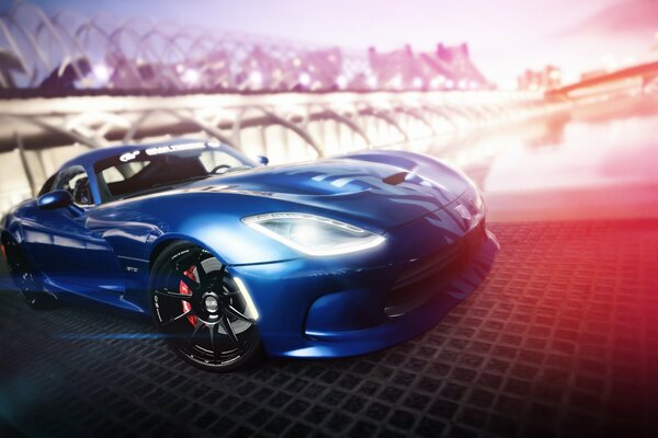 Blue Viper Dodge Viper in the PlayStation game