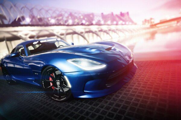 Blue Viper Dodge Viper dans un jeu sur PlayStation