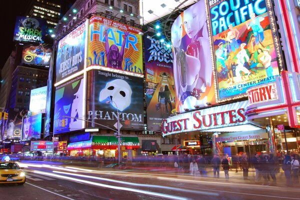 Luces de la noche de nueva York