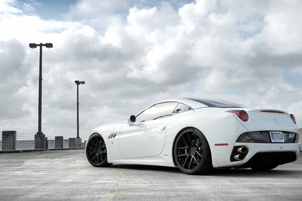 White sports car