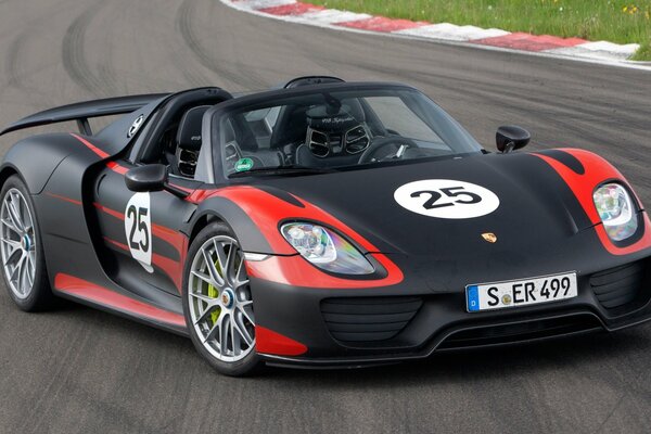 Race track, porsche, folding roof, prototype