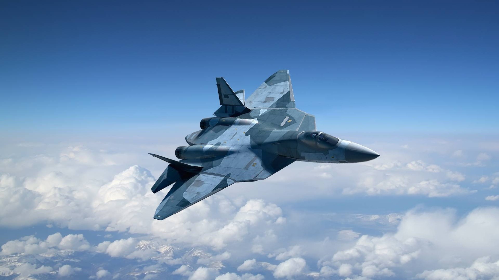 cielo avión nube azul seco pak fa t-50