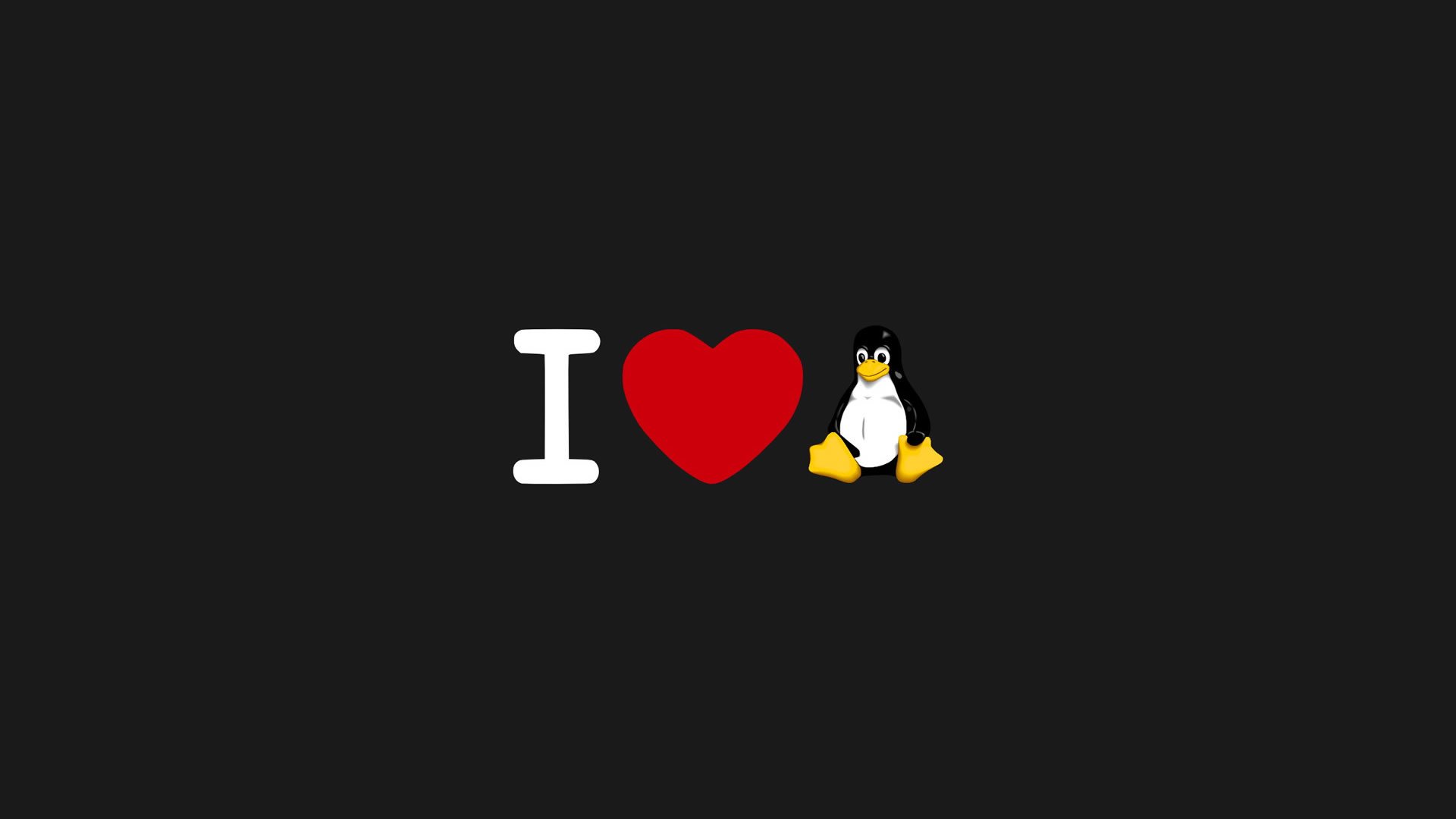 linux tux luv love