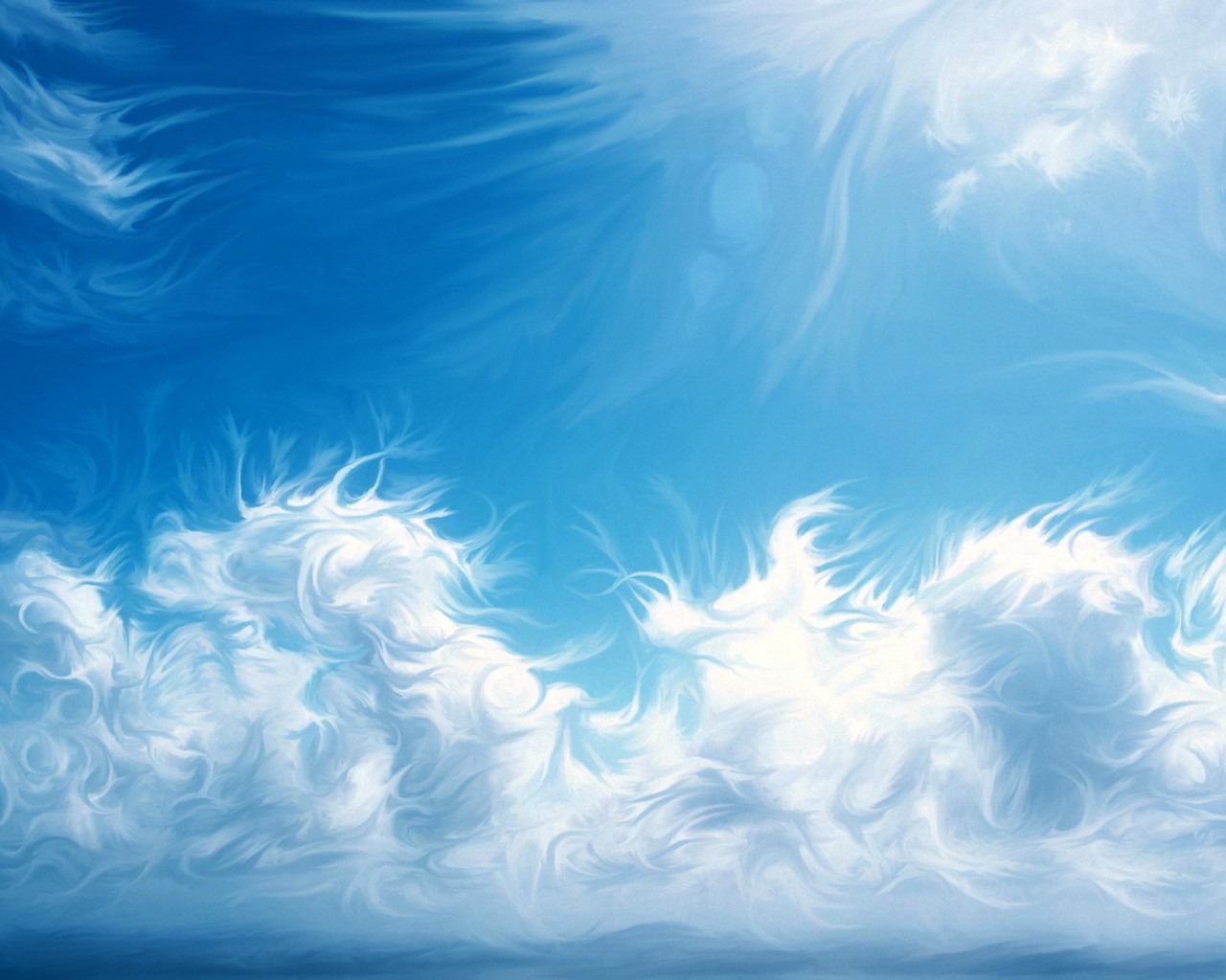 clouds pattern blue