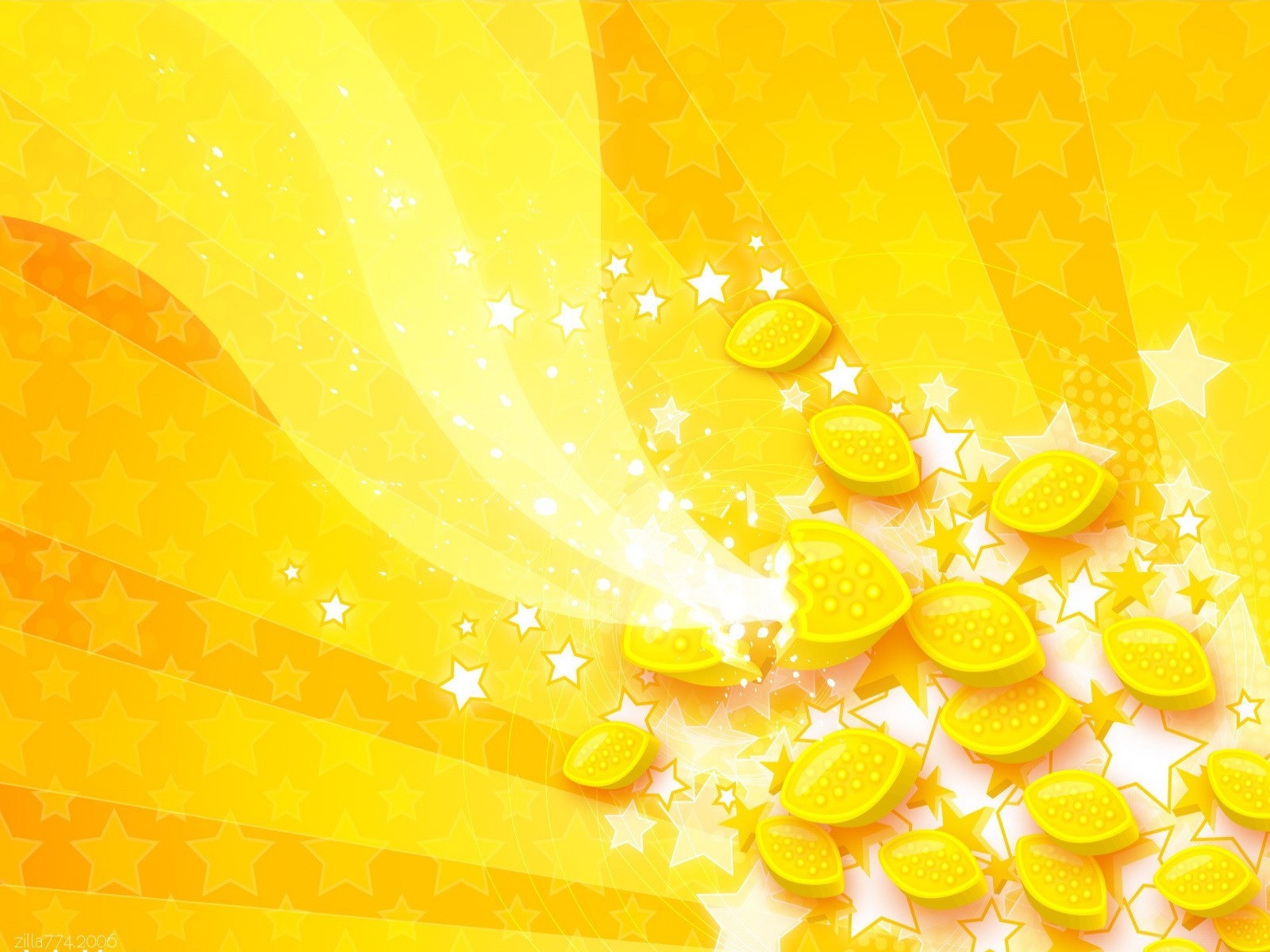 yellow star waves lemon