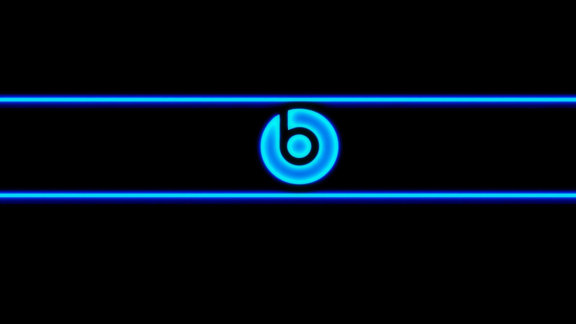 beats audio neón azul