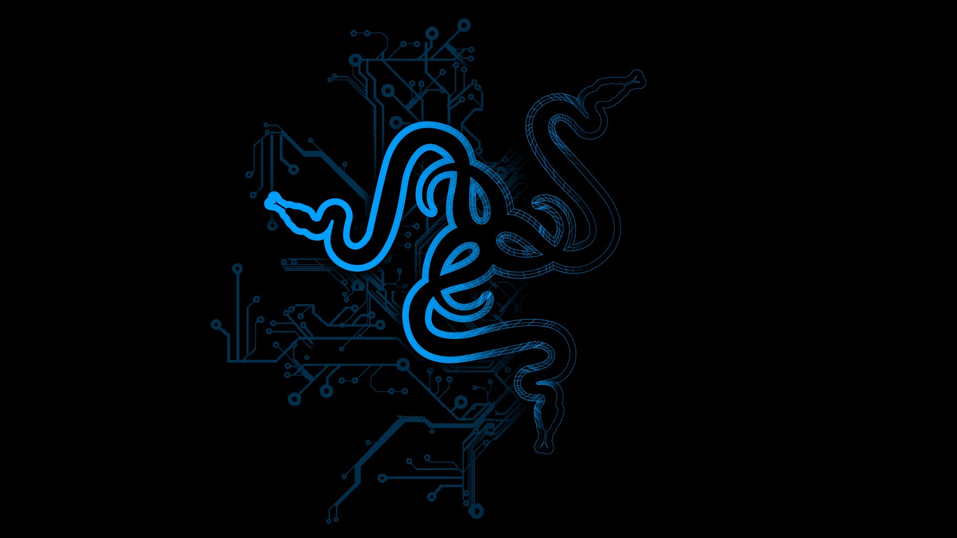 alta tecnología razer logotipo azul