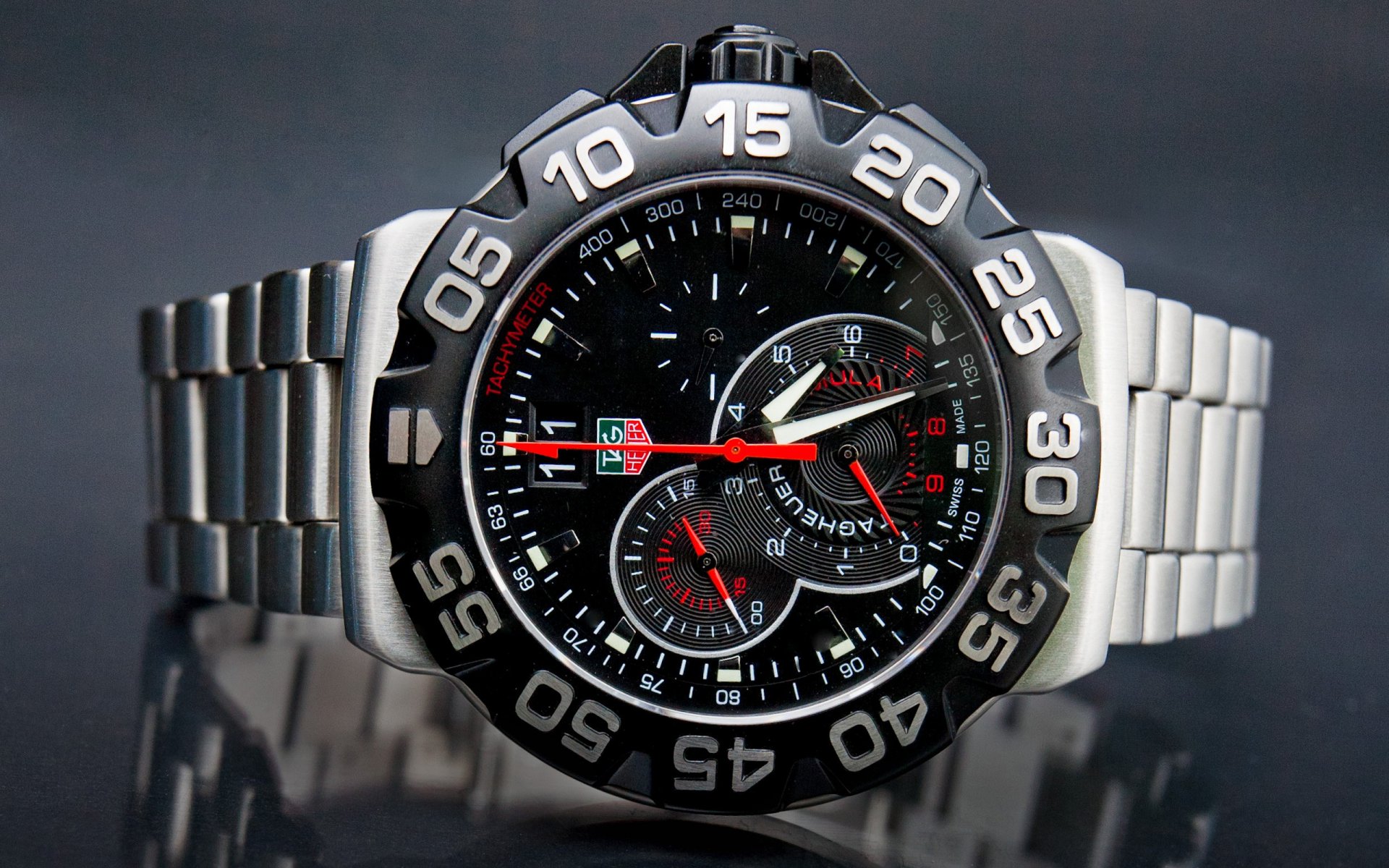 watch red tag heuer metal