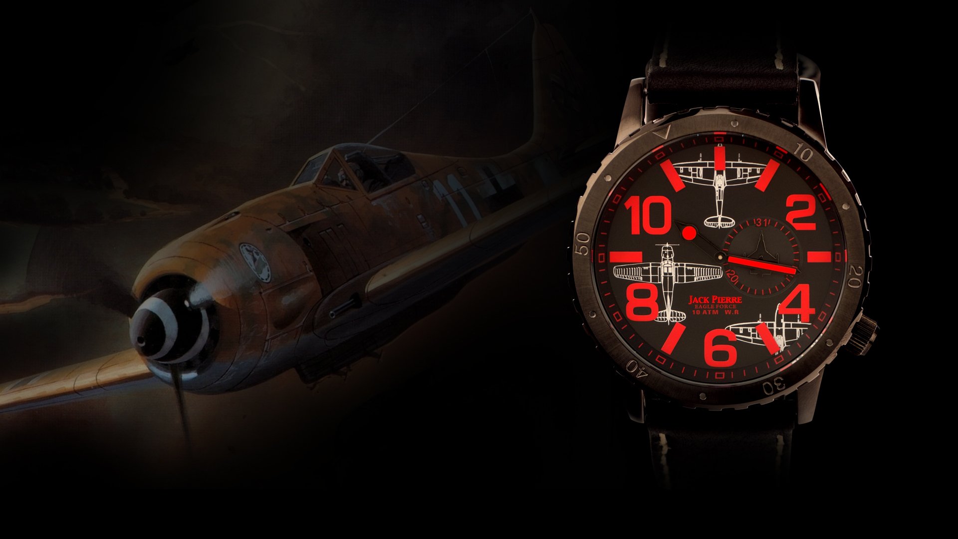 orologio rosso jack pierre aereo