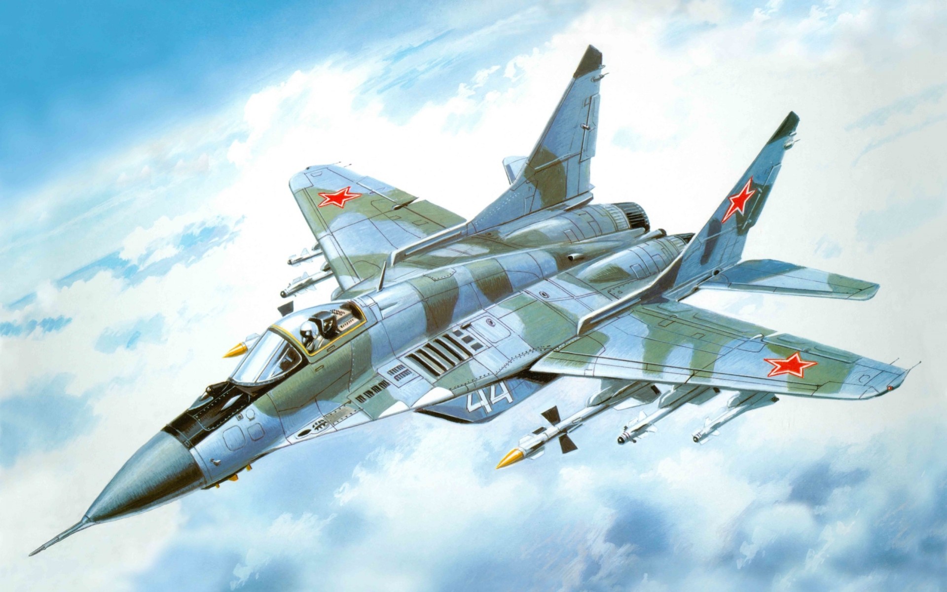 samolot art rosyjski mig-29 mig-29 radziecki