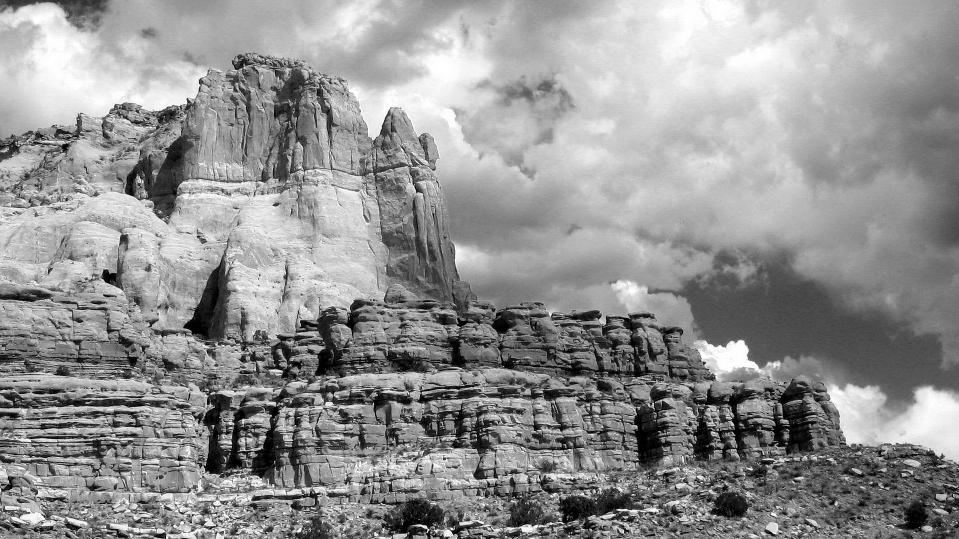 tones gray mountains clouds mountains rocks grayness clouds nature