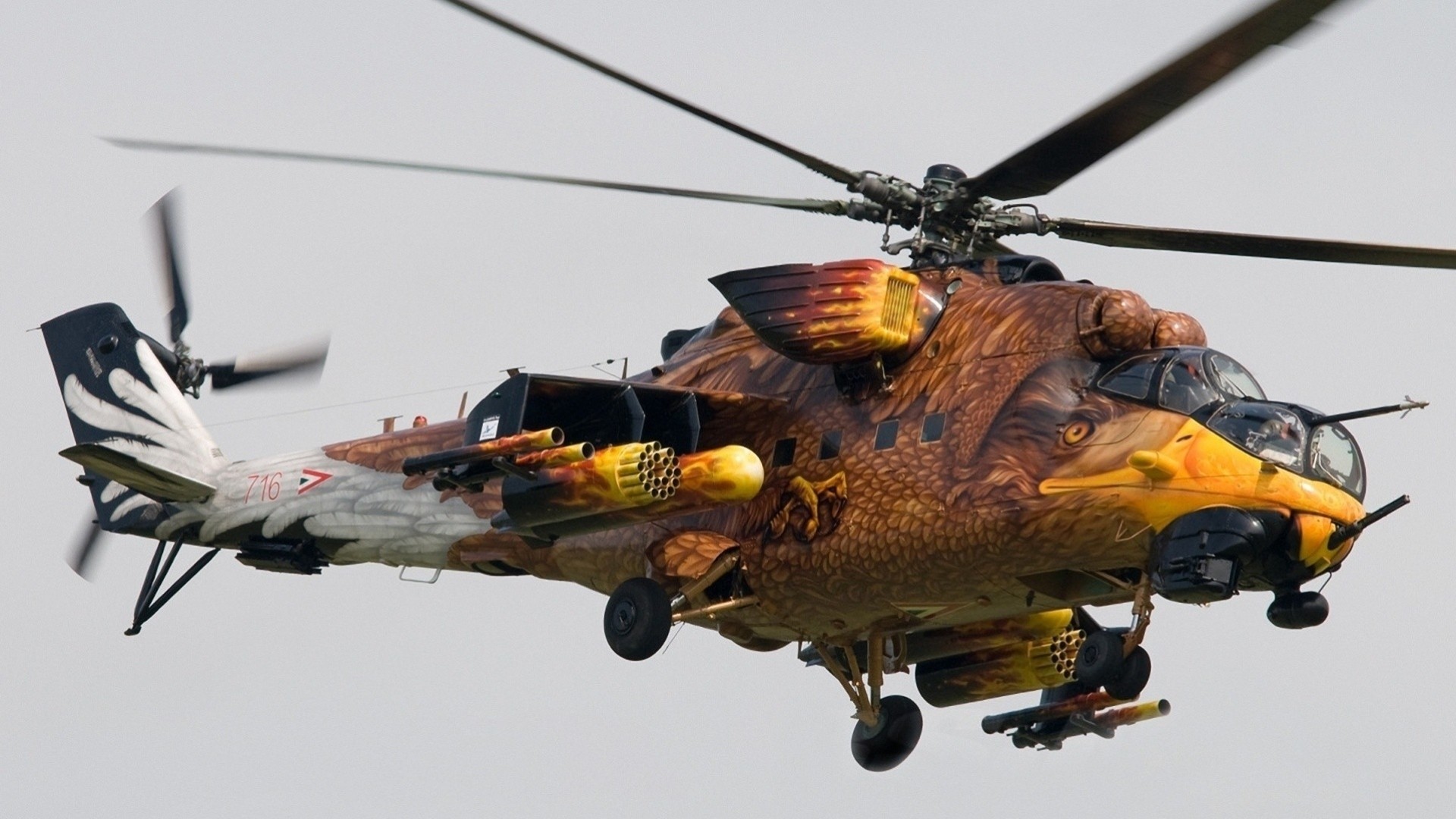 cielo gris mi-24 avión helicóptero