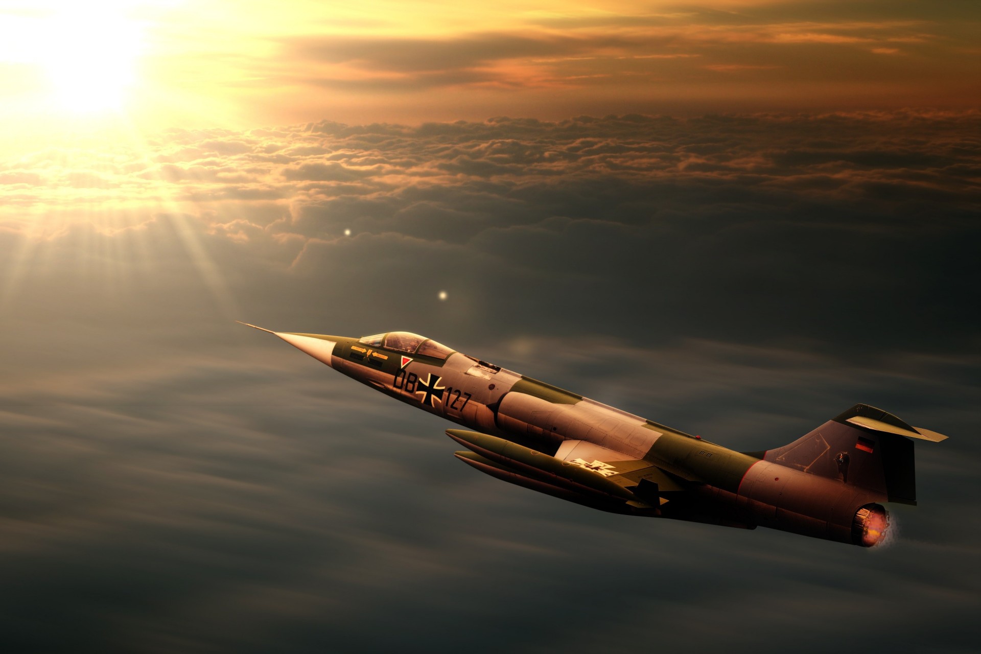 interceptor sunset fighter of the jet