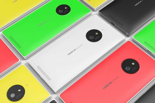 Different colors of Nokia Lumia phone