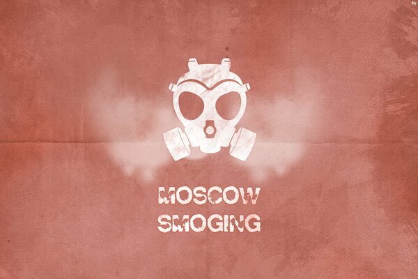 Maschera antigas come simbolo dello smog di Mosca
