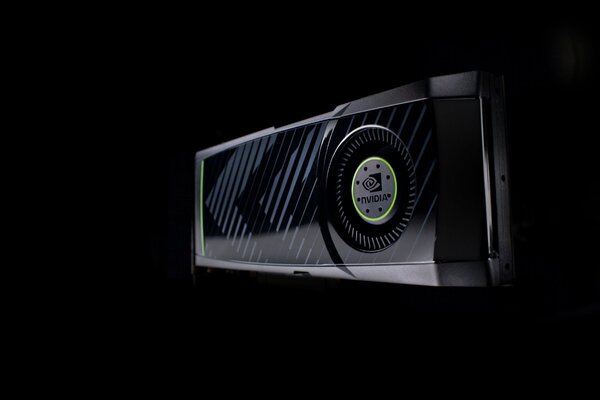 Nvidia geforce gtx 580 Grafikkarte auf schwarzem Hintergrund