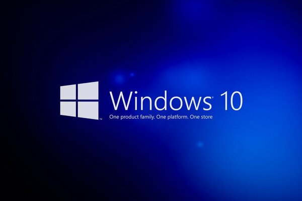 Windows 10 logo on a blue background