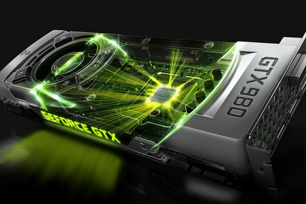 Видеокарта nvidia geforce gtx излучает внутренний свет