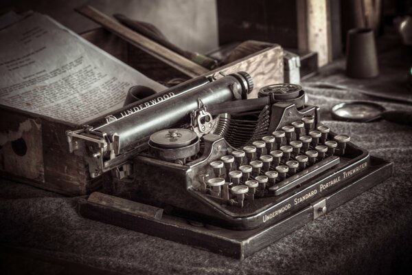 Fond d écran de bureau vieille machine à écrire