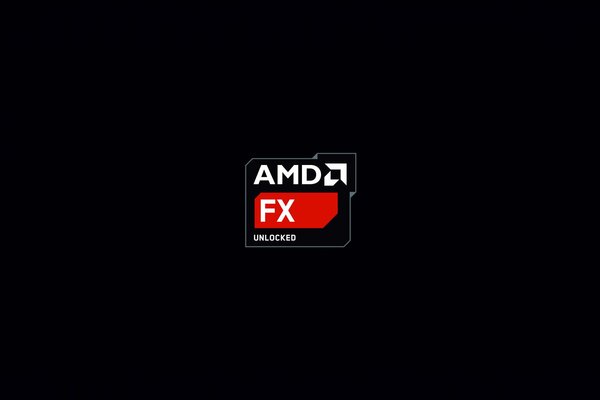 Desktop wallpaper AMD processor on a black background